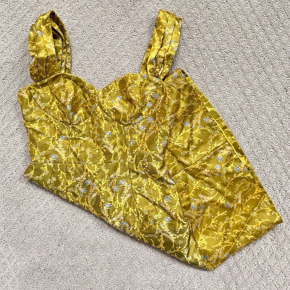 XIAOLI‎ Green Floral Summer Vacation Bodycon Dress Small